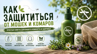 Как защититься от мошек и комаров.